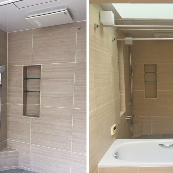 【高級タイプ】フリーユニットバス1524・施工事例・開放感がある浴室